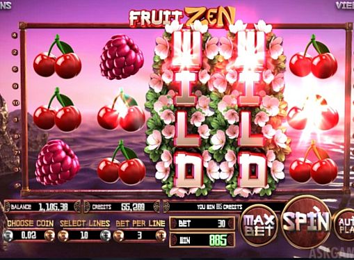 Комбінація з диким знаком в онлайн автоматі Fruit Zen